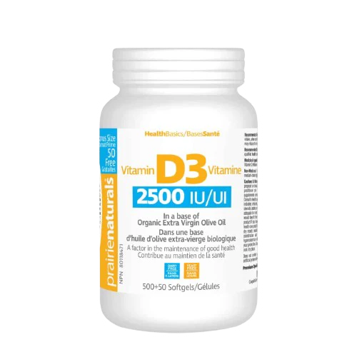 Prairie Naturals D3 2500 IU 550 Capsules