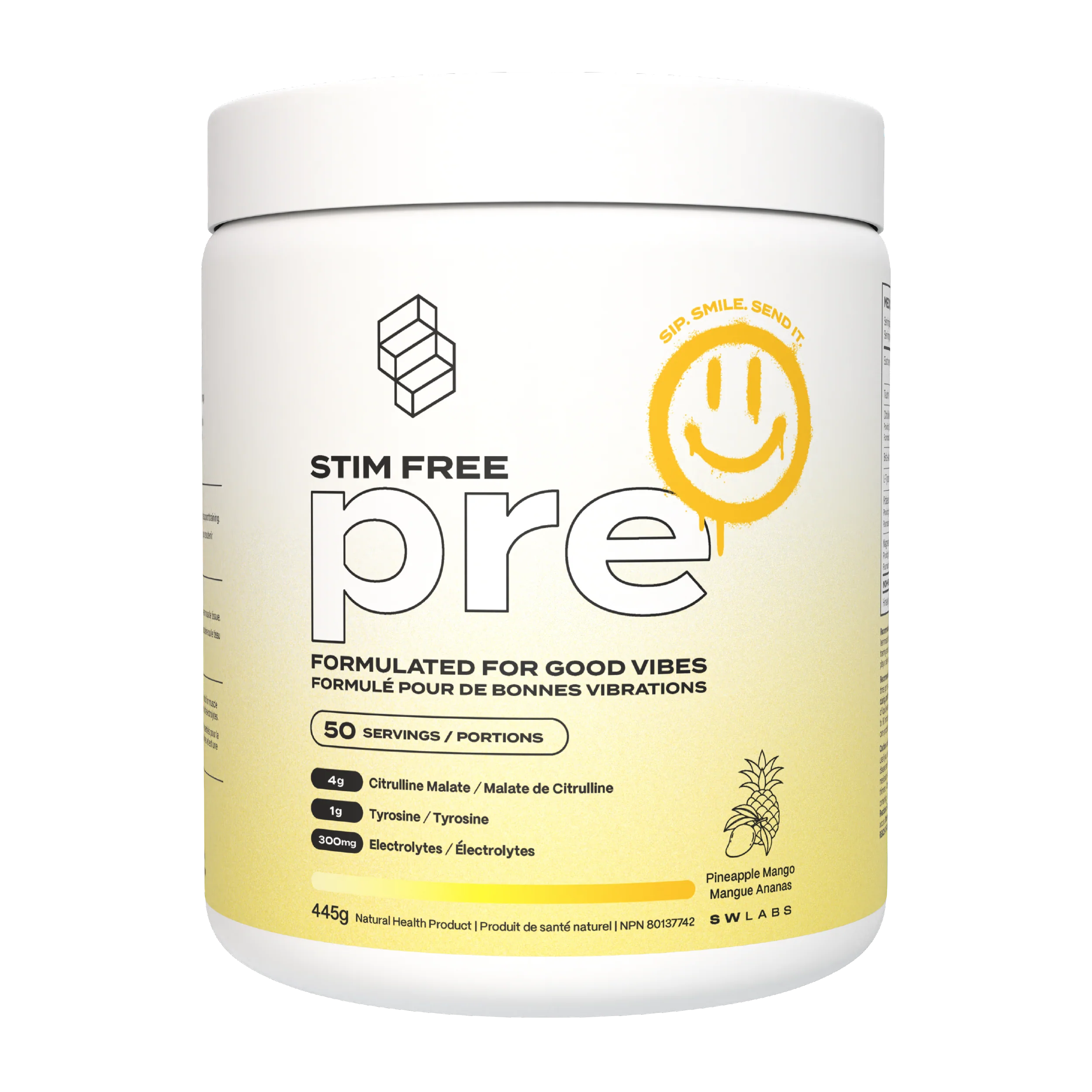 SW Labs Stim Free Pre 50 Servings - Image 2